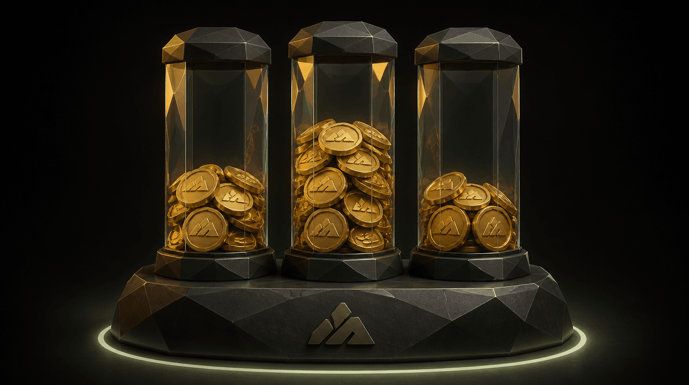 Progress Vault de NORVIA: cilindros que se llenan con las monedas que el atleta va ganando